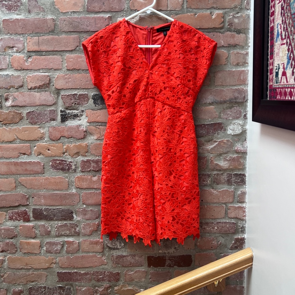 Banana Republic Red Dolman Sleeve Sheath Dress